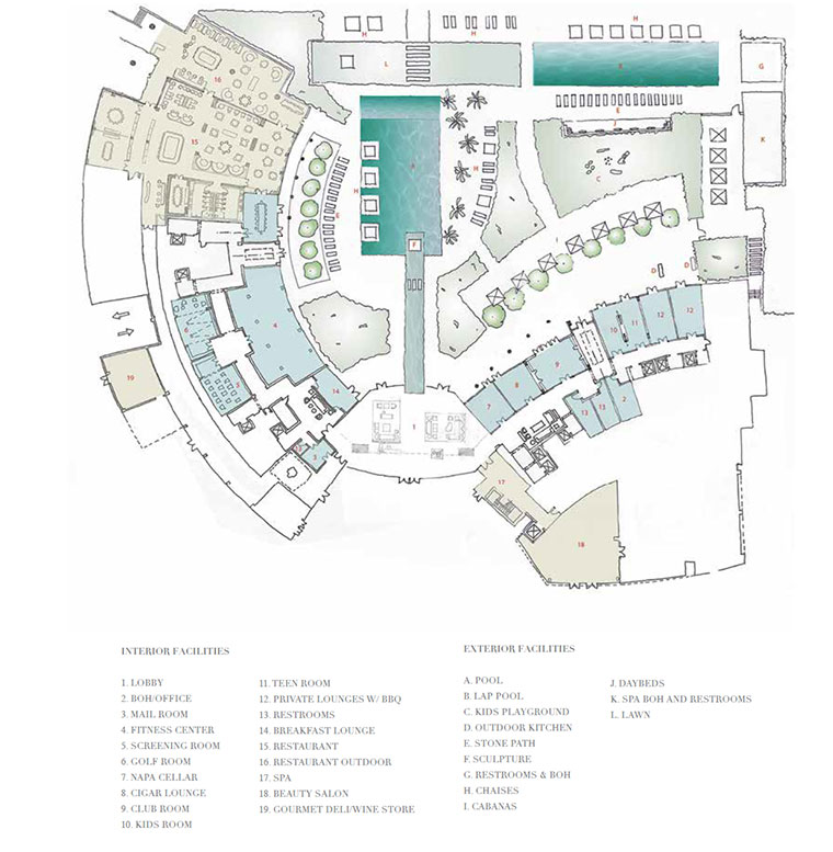 Auberge Amenities Plan
