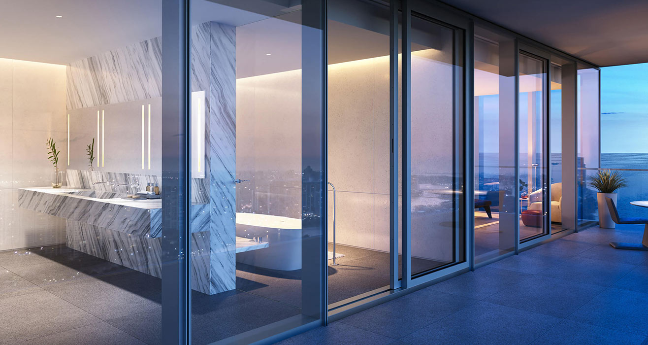 2000 Ocean Hallandale Master Bathroom