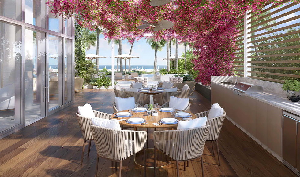 57 Ocean Outdoor Grill Area