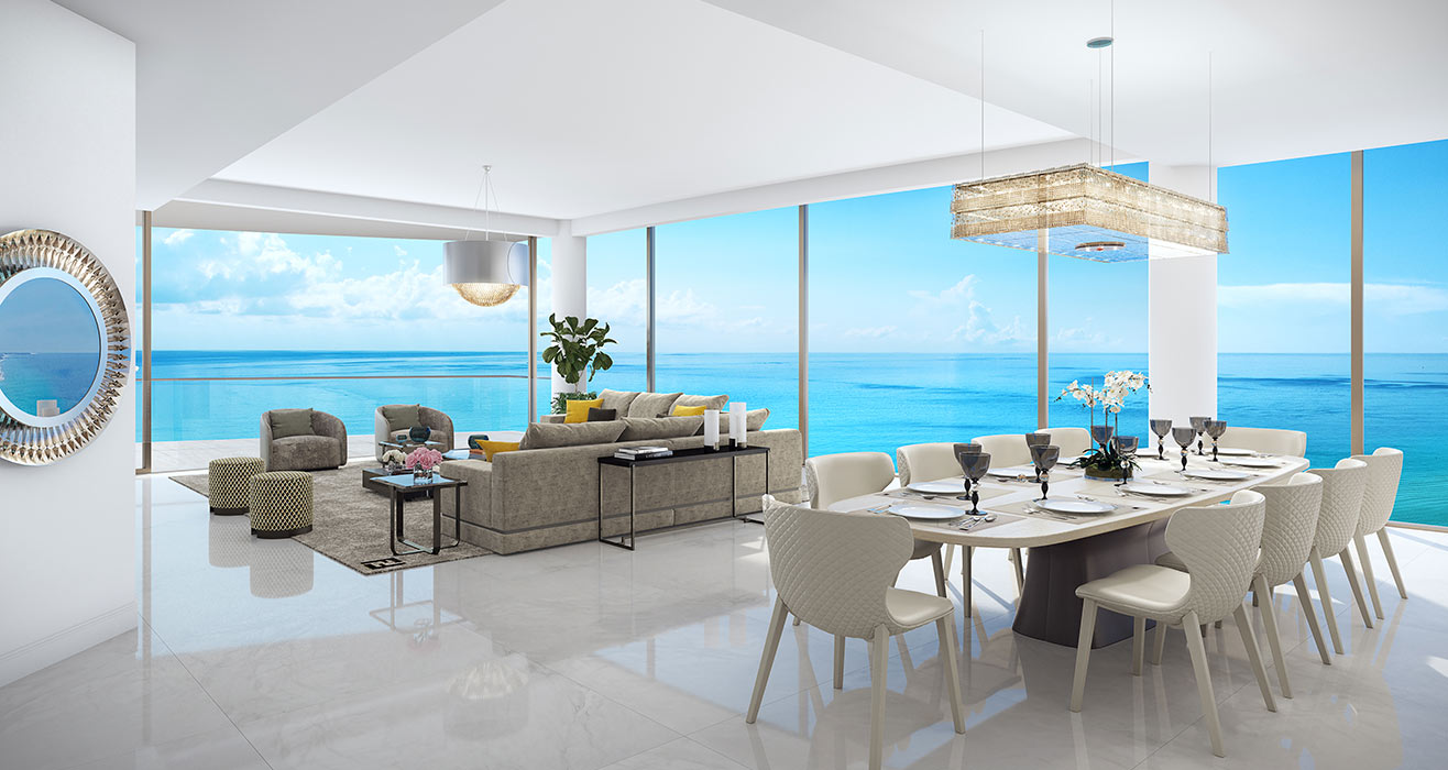 Amalfi Dining Room and Living Room