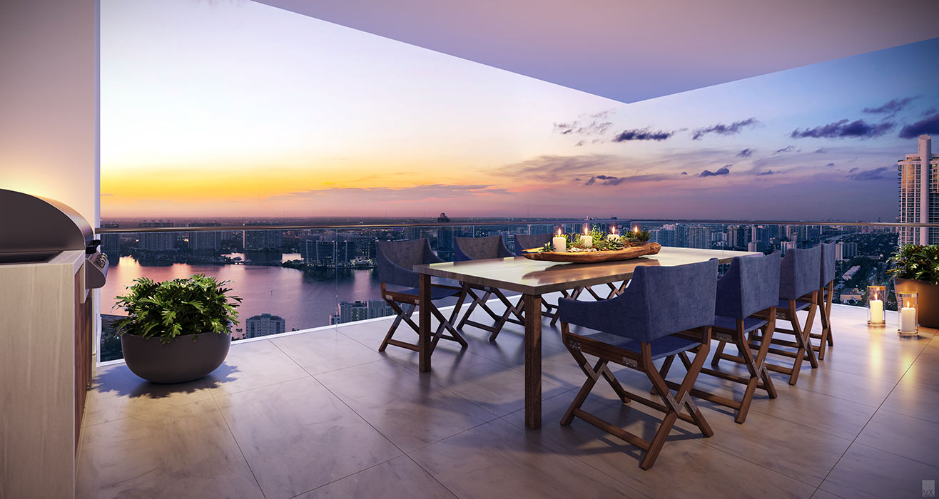 Ravello West Terrace with Aummer Kitchen