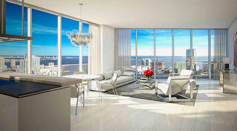 Brickell Flatiron Living Room