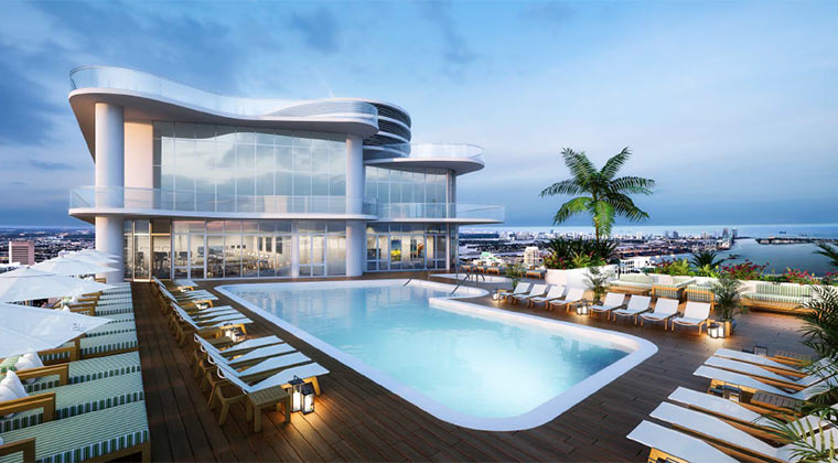 Brickell Flatiron Rooftop Pool