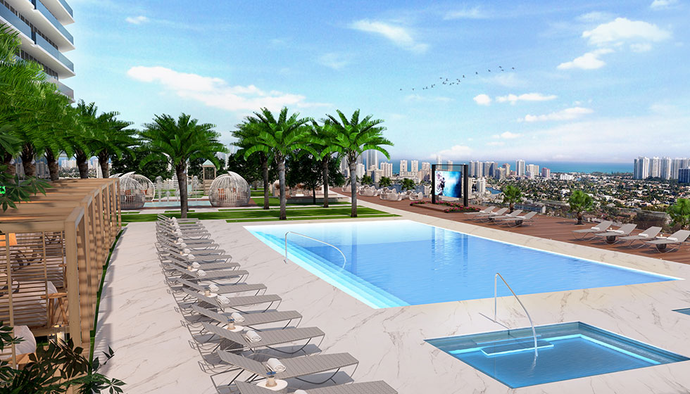 Oasis Hallandale Pool Deck