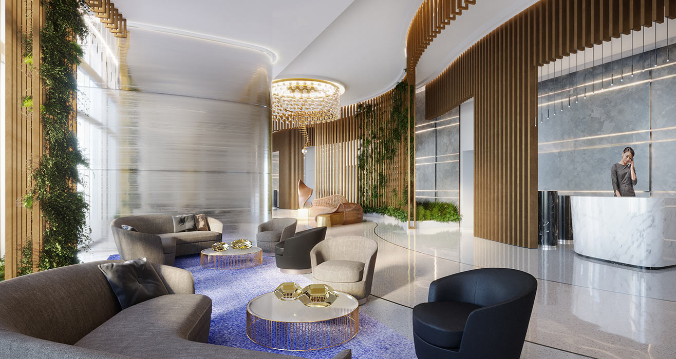 Okan Tower Lobby Entrance