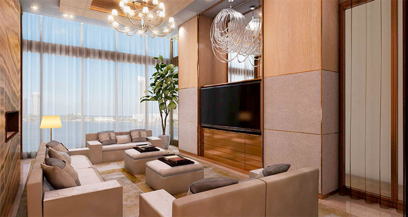 Prive, Private Island Residences in Aventura - Media Room