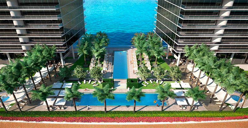 Prive, Private Island Residences in Aventura - Pool Terrace