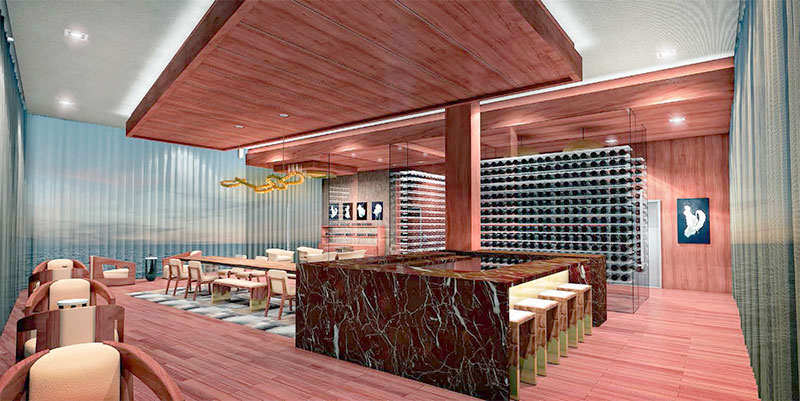 Prive, Private Island Residences in Aventura - Wine and Cigar Room